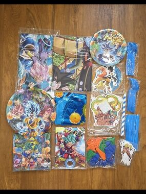 Dragon Ball Z Themed Party Set - Blue, Orange, Green